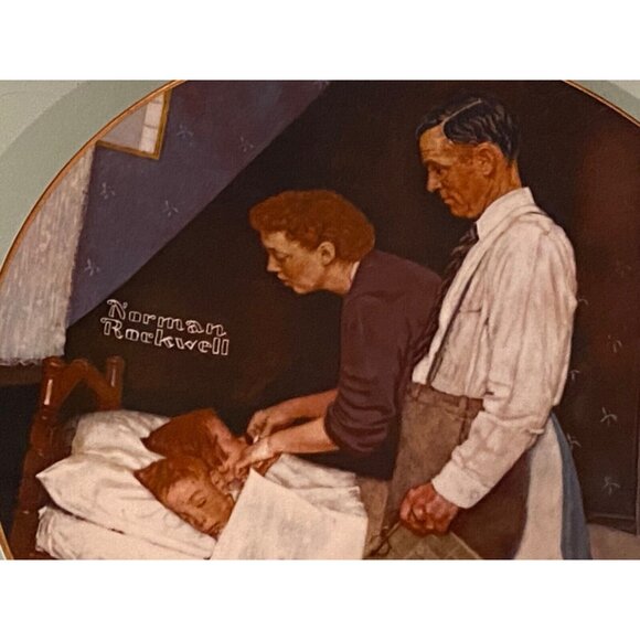 Norman Rockwell “Freedom From Fear” 1982 Collectible Plate 9.5" - Picture 2 of 3